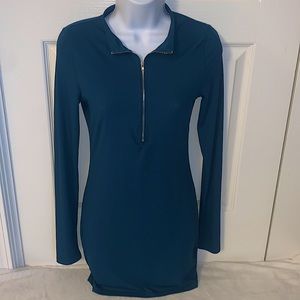 Dark teal sexy dress